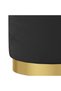 Round storage stool, black, Velvet - 4