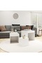 Stackable coffee tables, 3 pcs., white, chipboard - 3