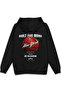 Basketball New York Back Printed Hooded Half Oversized Sweatshirt Black Hoodie 1420