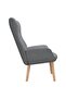 Lounge chair, light gray, textile - 4