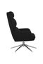 Scaun de relaxare, negru, material textil - 4