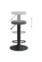 Bar stools, 2 pcs., dark grey, Velvet - 6