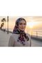 Geometric Patterned Women's Scarf – Modern Stylish Soft-Textured Daily & Special Occasion Scarf 95 X 95 cm - 5