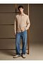 Long Sleeve Basic Beige Shirt