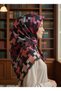 Geometric Patterned Women's Scarf – Modern Stylish Soft-Textured Daily & Special Occasion Scarf 95 X 95 cm - 3