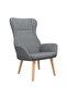 Lounge chair, light gray, textile - 2