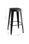 Stackable bar stools, 2 pcs., black, metal - 7