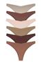 Laser Cut Bikini Panties 6-Pack Colorful Brazilian Model - 2