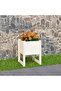 Planter, white, 40x40x52.5 cm, solid pine wood