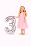 Foil Number Balloon 3 Number 76 cm 34 Inch