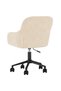Scaun de birou pivotant, crem, catifea - 5