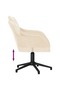 Scaun de birou pivotant, crem, catifea - 5