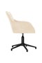 Scaun de birou pivotant, crem, catifea - 3