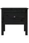 Side table, black, 50x50x49 cm, solid pine wood - 6