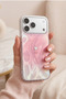 Pink Feather Wave Pattern Small Heart Design Protective Phone Case Compatible with iPhone 17 Pro Max / 18 Pro Max - 3