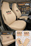 Kia Logo Auto Seat Cover Front Rear Set – Combed Cotton Stretch Fabric Universal Seat Protector Service Cover