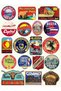 Retro Travel Labels Poster 22X30 cm – Vintage Travel & Hotel Sticker Wall Decor - 2