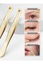 Tweezers Set Eyebrow Mustache Removal Tool Eyebrow Tweezers Fine Tip Ingrown Tweezers Eyebrow Removal Side Grip Stainless - 2
