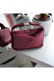 Women's Burgundy Stone Lock Detailed Strap Handbag Shoulder Bag - 2