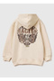 Benetton Printed Boy's Cream Sweatshirt 3J73C505N - 2