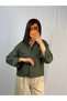 Women's Khaki Striped Shirt Oversized Comfortable and Stylish Daily Shirt