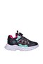 304 Orthopedic Girl's Black/Fuchsia Comfortable Sneakers - 2