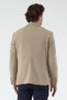 Pique Men's Dark Beige Half Lined Mono Collar Stretchy Poly Viscose Fabric Slim Fit Sports Blazer Jacket - 8