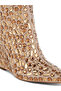 Women Diamante Slim Wedge Heel Boots in Beige - 4