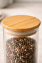 Bamboo Gasketed Glass 2 Liter Round Striped Jars Kw-125 - 2