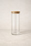 Bamboo Gasketed Glass 2 Liter Round Striped Jars Kw-125 - 3
