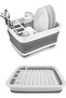 رف تخزين أدوات المائدة الجاف القابل للطي، سلة تجفيف أدوات المائدة لسطح المطبخ، مناسبة للعربات المتنقلة والمقطورات