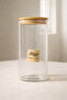 Bamboo Gasketed Borosilicate 1.5 Liter Round Striped 3-Piece Jar Set Kw-124 - 3