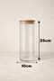 Bamboo Gasketed Glass 2 Liter Round Striped Jars Kw-125 - 4