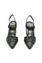 Genuine Leather Pointed Toe Women's Shoes R97 Black Napa - 3