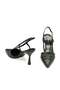 Genuine Leather Pointed Toe Women's Shoes R97 Black Napa - 5
