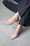 Molly Women's Heeled Patent Leather Shoes Tan - 2