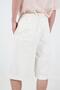 White Linen Shorts with Laces - 3