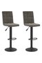 Bar stools, 2 pcs., dark grey, Velvet - 2