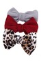 - Mira Assorted Big Ribbon Bow Headband for Babies - Leopard Print - 3