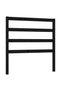 Bedside table, black, 81x4x100 cm, solid pine wood - 2