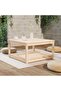 Garden table, 82.5x82.5x45 cm, solid pine wood - 3