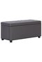 Storage stool, grey, 87.5 cm, artificial Leather