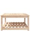 Garden table, 82.5x82.5x45 cm, solid pine wood - 5