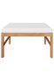 Stool with cream Pillow , solid teak wood - 2