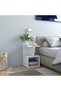 Bedside table, white, 35x35x55 cm, chipboard