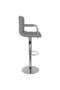Bar stools, 2 pcs., gray, eco- Leather - 5