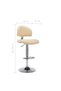 Bar stool, cream, eco- Leather - 6
