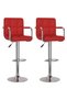 Bar stools, 2 pcs., wine red, eco- Leather - 2