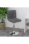 Swivel bar stool, dark grey, fabric