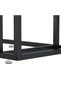 Black computer side table 50x35x65 cm tempered glass - 6